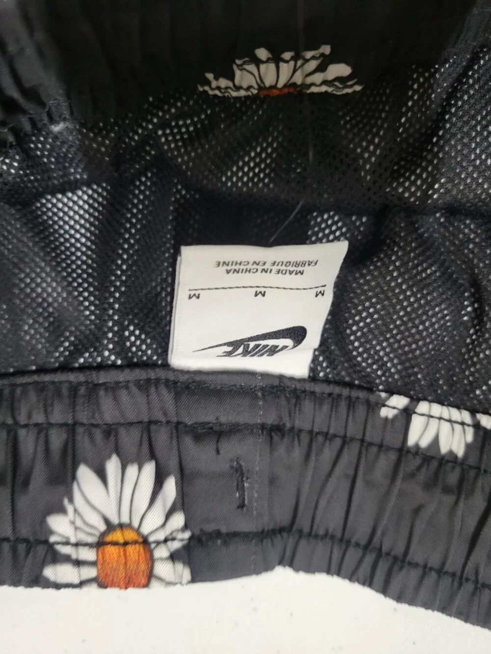 Nike Black Daisy Print Athletic Shorts